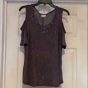 Belle du jour cold shoulder top